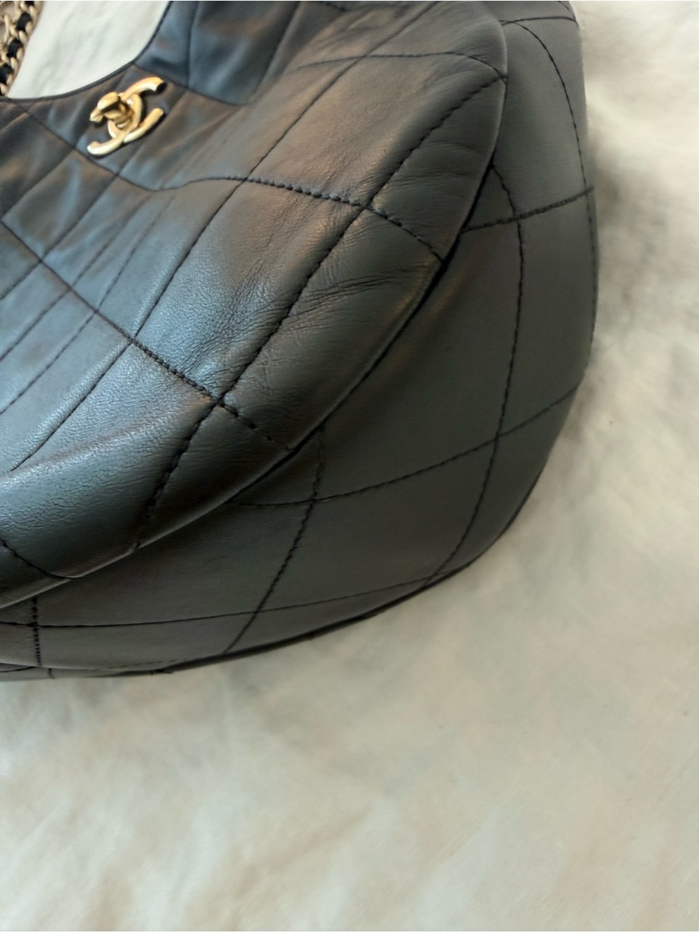 Chanel 22P Hobo Bag in Black Lambskin and LGHW - MSRP $5100 - Picture 3 of 15